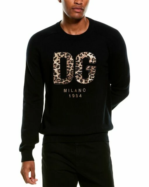 Dolce & Gabbana Applique Wool Crewneck Sweater Men Sweaters -Dolce & Gabbana Sales 1010097591 RLLZ 1