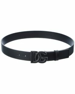 Dolce & Gabbana DG Logo Leather Belt Men Belts & Suspenders