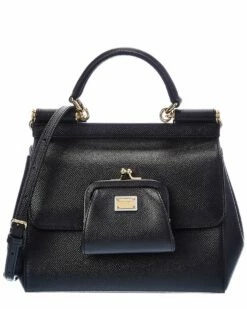 Dolce & Gabbana Sicily Small Leather Satchel Women Satchels & Top Handles