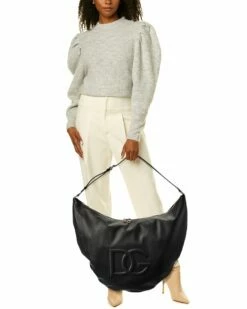 Dolce & Gabbana Half-Moon Leather Hobo Bag Women Shoulder Bags -Dolce & Gabbana Sales 1111158624 RLLZ 4