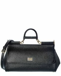 Dolce & Gabbana Sicily Medium Leather Satchel Women Satchels & Top Handles