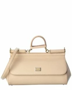 Dolce & Gabbana Sicily Medium Leather Satchel Women Satchels & Top Handles
