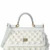 Dolce & Gabbana Sicily Small Crochet & Leather Satchel Women Satchels & Top Handles -Dolce & Gabbana Sales 1111283372 RLLZ 1