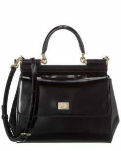 Dolce & Gabbana Sicily Small Patent Satchel Women Satchels & Top Handles