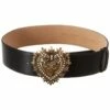 Dolce & Gabbana Devotion Heart Adjustable Leather Belt Women Belts -Dolce & Gabbana Sales 1111472884 RLLZ 1