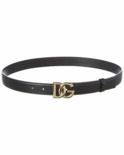 Dolce & Gabbana DG Logo Leather Belt Women Belts