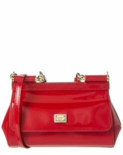 Dolce & Gabbana Sicily Small Patent Satchel Women Satchels & Top Handles
