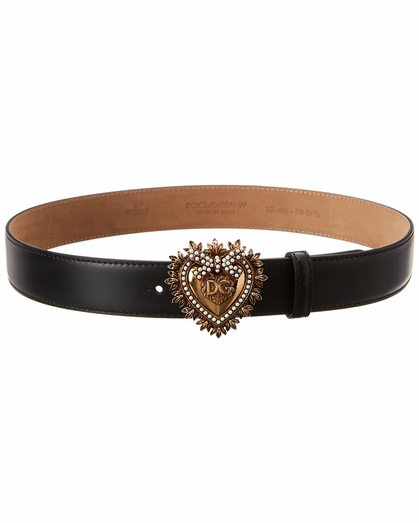 Dolce & Gabbana Devotion Heart Adjustable Leather Belt Women Belts 3 Dolce & Gabbana Devotion Heart Adjustable Leather Belt Women Belts