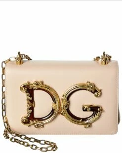 Dolce & Gabbana DG Girls Leather Shoulder Bag Women Shoulder Bags