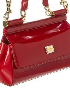 Dolce & Gabbana Sicily Small Patent Satchel Women Shoulder Bags -Dolce & Gabbana Sales 1160513836 RLLZ 3
