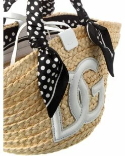 Dolce & Gabbana Kendra Straw & Leather Tote Women Totes -Dolce & Gabbana Sales 1161485540 RLLZ 3