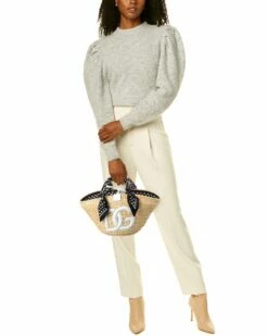 Dolce & Gabbana Kendra Straw & Leather Tote Women Totes -Dolce & Gabbana Sales 1161485540 RLLZ 4