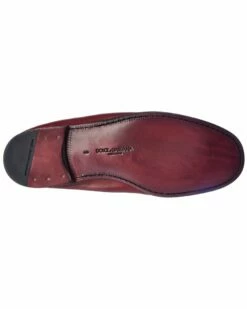 Dolce & Gabbana Leather Slipper Men Loafers & Slip Ons Red -Dolce & Gabbana Sales 1312061684 RLLZ 4