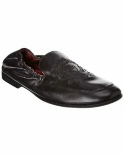 Dolce & Gabbana Leather Slipper Men Sandals