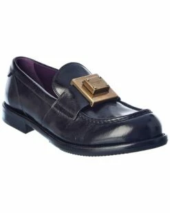 Dolce & Gabbana Leather Loafer Men Loafers & Slip Ons Black