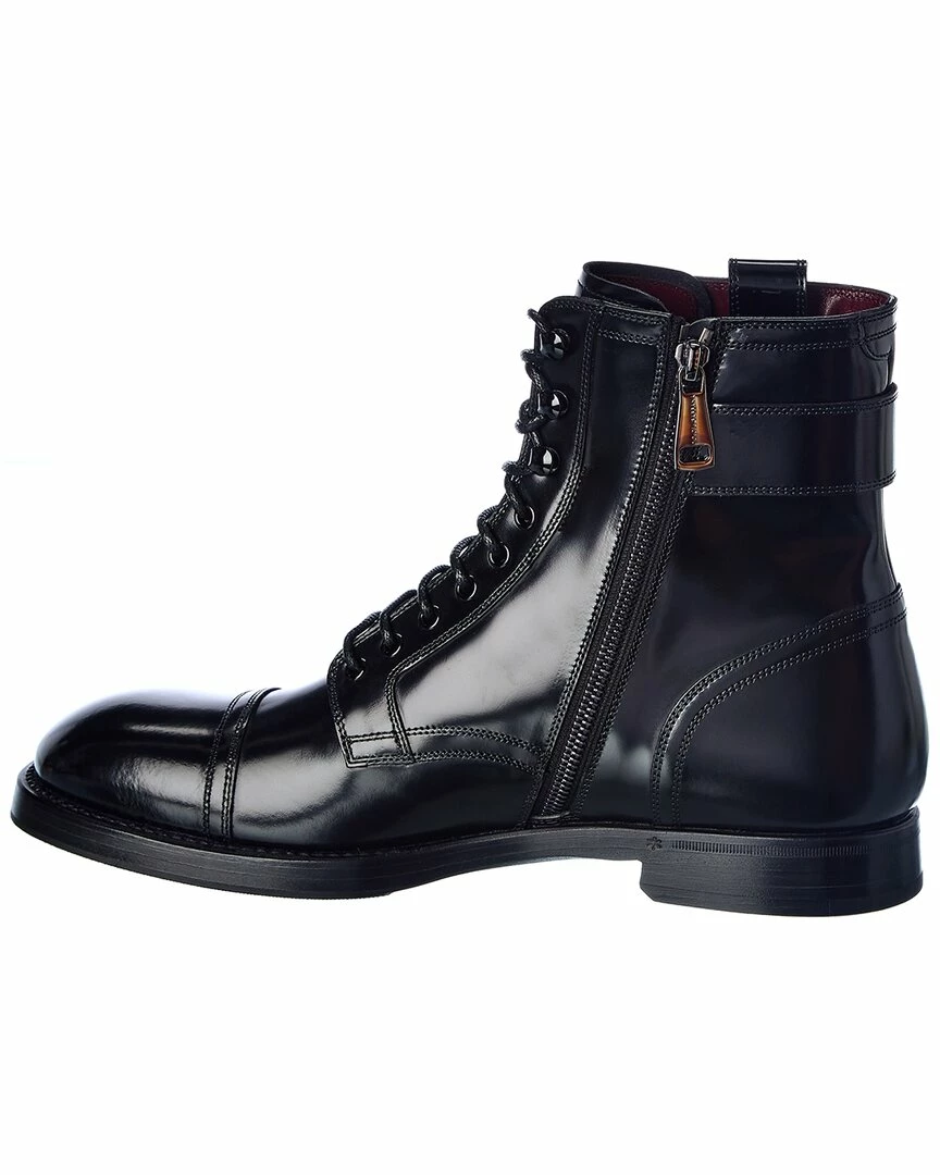Dolce & Gabbana Leather Boot Men Boots 4 Dolce & Gabbana Leather Boot Men Boots - Image 2