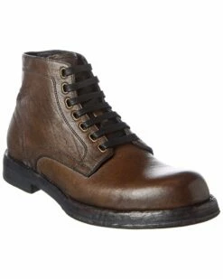 Dolce & Gabbana Bernini Leather Boot Men Boots