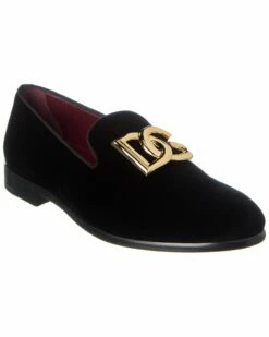 Dolce & Gabbana Velvet Loafer Men Loafers & Slip Ons