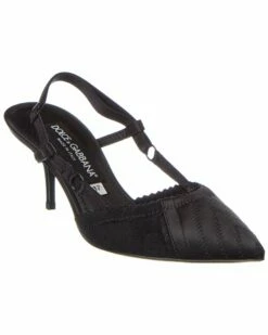 Dolce & Gabbana Corset Satin Slingback Pump Women Pumps