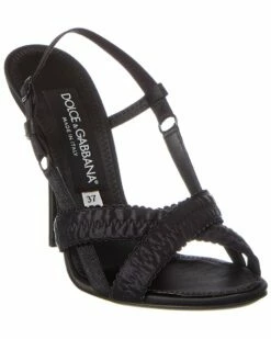 Dolce & Gabbana Satin Slingback Sandal Women Heeled Sandals