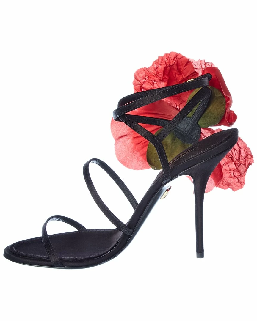 Dolce & Gabbana Silk Flower Satin Sandal Women Heeled Sandals 4 Dolce & Gabbana Silk Flower Satin Sandal Women Heeled Sandals - Image 2