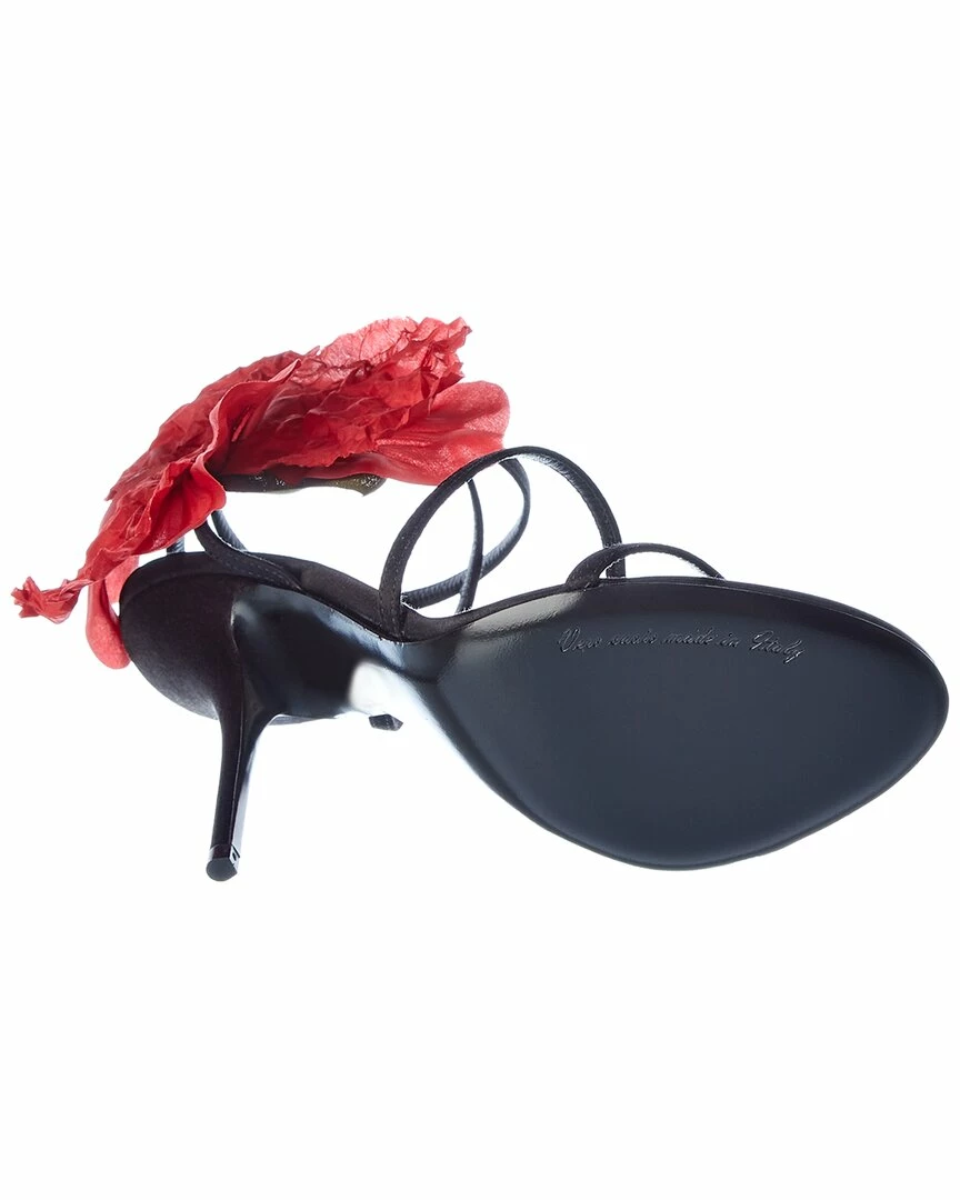 Dolce & Gabbana Silk Flower Satin Sandal Women Heeled Sandals 6 Dolce & Gabbana Silk Flower Satin Sandal Women Heeled Sandals - Image 4