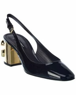 Dolce & Gabbana DG Karol Patent Slingback Pump Women Pumps Black -Dolce & Gabbana Sales 1313117719 RLLZ 1 1