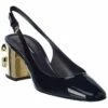 Dolce & Gabbana DG Karol Patent Slingback Pump Women Pumps Black -Dolce & Gabbana Sales 1313117719 RLLZ 1