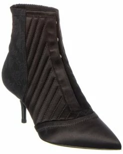 Dolce & Gabbana Corset Satin & Lace Bootie Women Booties