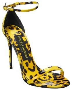 Dolce & Gabbana Printed Patent Sandal Women Heeled Sandals