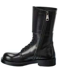 Dolce & Gabbana Leather Combat Boot Women Boots -Dolce & Gabbana Sales 1313159875 RLLZ 2