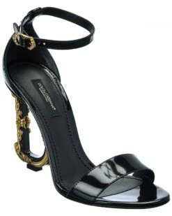 Dolce & Gabbana DG Logo Patent Sandal Women Heeled Sandals