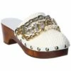 Dolce & Gabbana Bejeweled Chain Raffia Mule Women Slides & Mules -Dolce & Gabbana Sales 1313234772 RLLZ 1