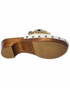 Dolce & Gabbana Bejeweled Chain Raffia Mule Women Slides & Mules -Dolce & Gabbana Sales 1313234772 RLLZ 4