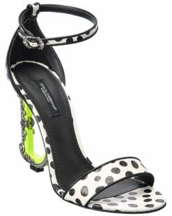 Dolce & Gabbana DG Snakeskin & Leather Sandal Women Heeled Sandals