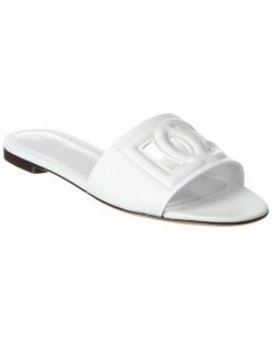 Dolce & Gabbana DG Logo Leather Sandal Women Flat Sandals White 13 Dolce & Gabbana DG Logo Leather Sandal Women Flat Sandals White -Dolce & Gabbana Sales 1313243460 RLLZ 1 1