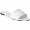 Dolce & Gabbana DG Logo Leather Sandal Women Flat Sandals White -Dolce & Gabbana Sales 1313243460 RLLZ 1