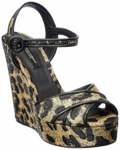 Dolce & Gabbana Logo Wedge Sandal Women Heeled Sandals