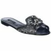 Dolce & Gabbana Brooch Lurex Lace Sandal Women Flat Sandals 1 Dolce & Gabbana Brooch Lurex Lace Sandal Women Flat Sandals -Dolce & Gabbana Sales 1313307371 RLLZ 1