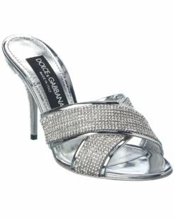 Dolce & Gabbana Crystal Mesh Sandal Women Heeled Sandals