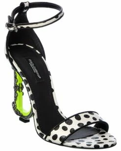 Dolce & Gabbana DG Snakeskin & Leather Sandal Women Heeled Sandals