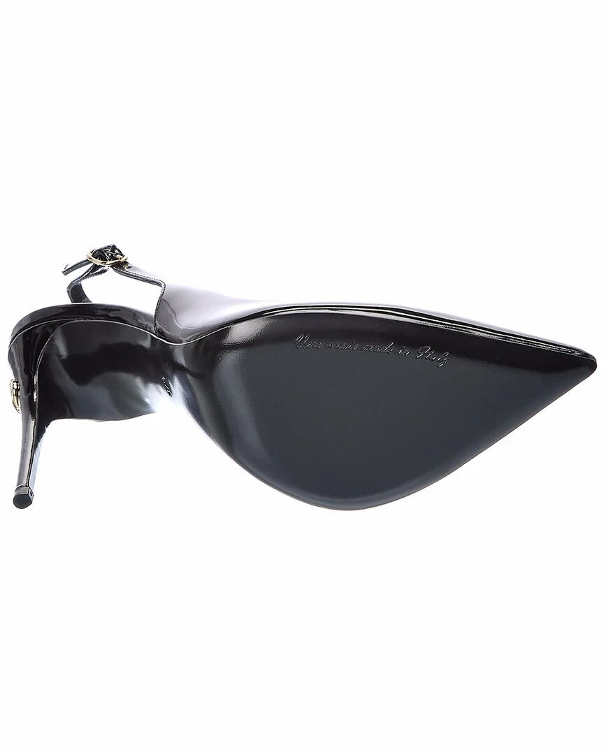 Dolce & Gabbana Logo Patent Slingback Pump Women Pumps 6 Dolce & Gabbana Logo Patent Slingback Pump Women Pumps - Image 4