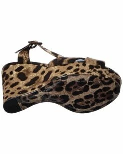 Dolce & Gabbana Printed Canvas Wedge Sandal Women Heeled Sandals -Dolce & Gabbana Sales 1313339265 RLLZ 4