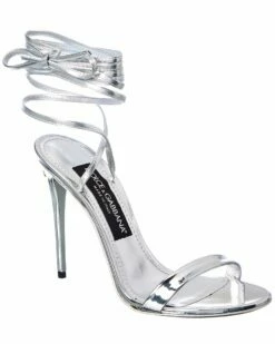Dolce & Gabbana Keira Leather Sandal Women Heeled Sandals