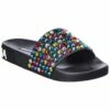 Dolce & Gabbana Crystal Leather Slide Women Flat Sandals -Dolce & Gabbana Sales 1313346890 RLLZ 1
