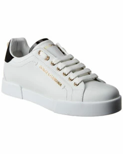 Dolce & Gabbana Portofino Leather Sneaker Women Fashion Sneakers