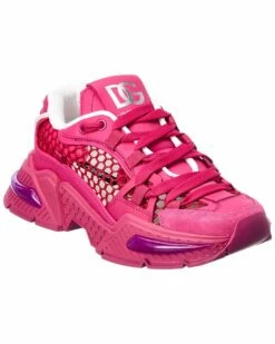 Dolce & Gabbana Airmaster Mesh & Leather Sneaker Women Fashion Sneakers