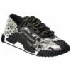 Dolce & Gabbana NS1 Lurex & Leather Sneaker Women Fashion Sneakers -Dolce & Gabbana Sales 1313382016 RLLZ 1