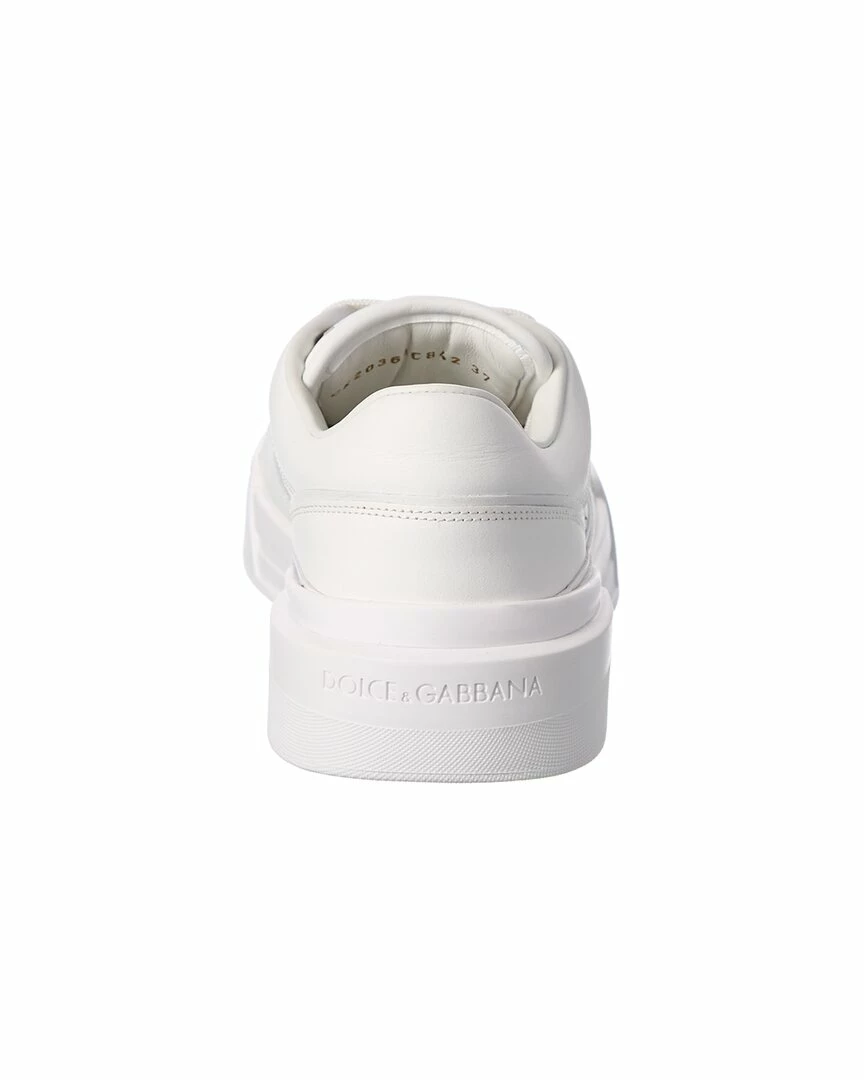 Dolce & Gabbana Roma Leather Sneaker Women Fashion Sneakers White 5 Dolce & Gabbana Roma Leather Sneaker Women Fashion Sneakers White - Image 3