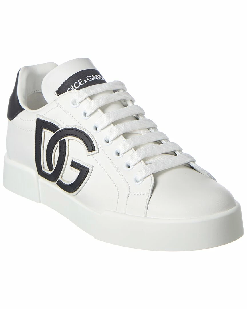Dolce & Gabbana Portofino DG Logo Leather Sneaker Women Fashion Sneakers 3 Dolce & Gabbana Portofino DG Logo Leather Sneaker Women Fashion Sneakers